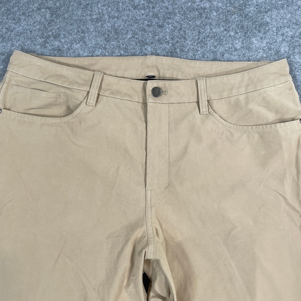 Lululemon Mens ABC Pants 38 Khaki Tan Slim Fit Warpstreme 5-Pocket